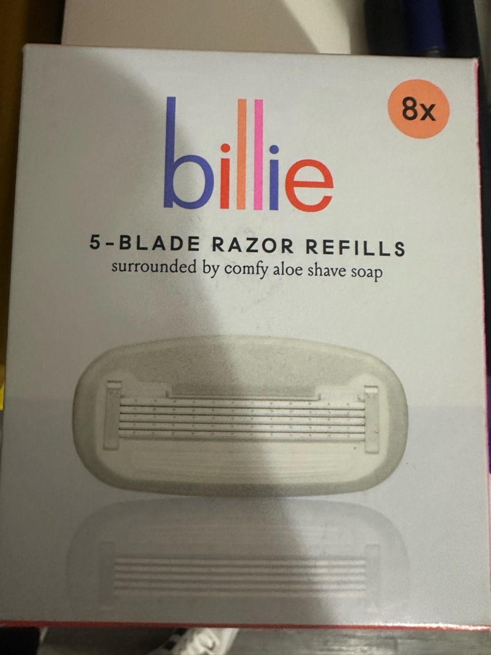 billie White 5-Blade Razor Refills – 8 Pack